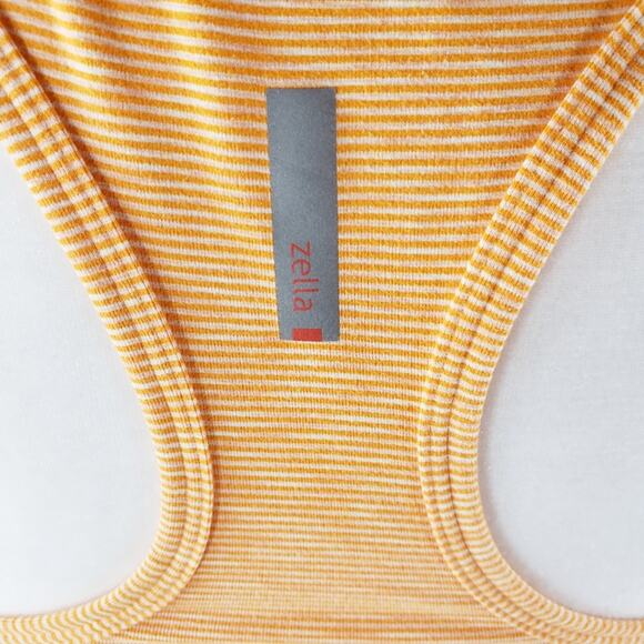 Zella orange striped racerback workout tank XS. NWOT - Picture 4 of 8